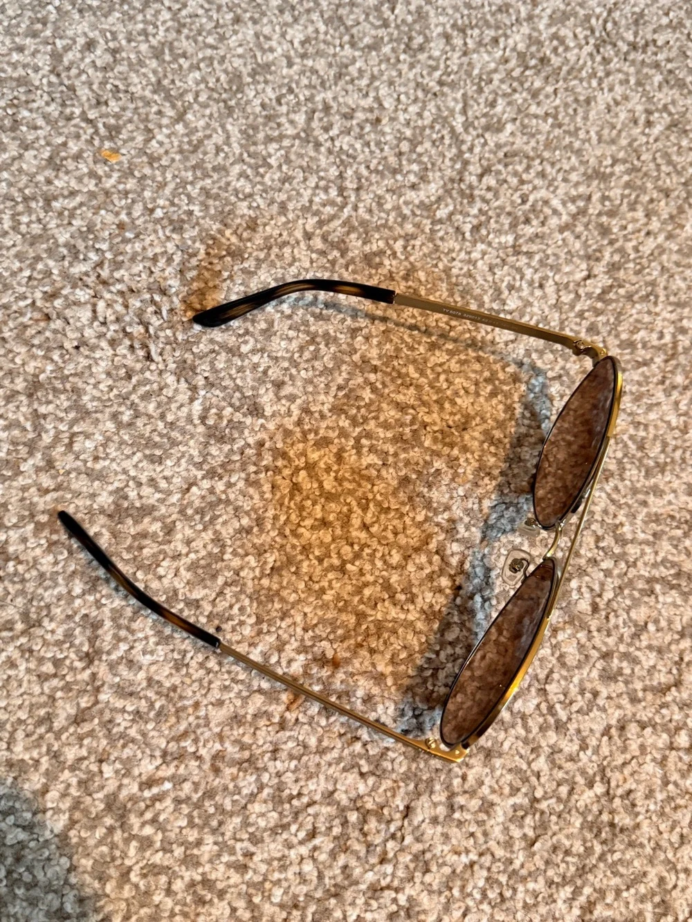 Tory Burch Aviator Sunglasses in Brown with Silver Frame